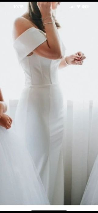 Vand rochie de mireasa Esposa sirena cu trena detasabila