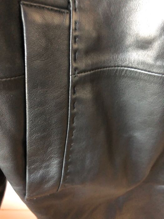 Продавам мъжко дълго кожено яке / манто, размер XXL