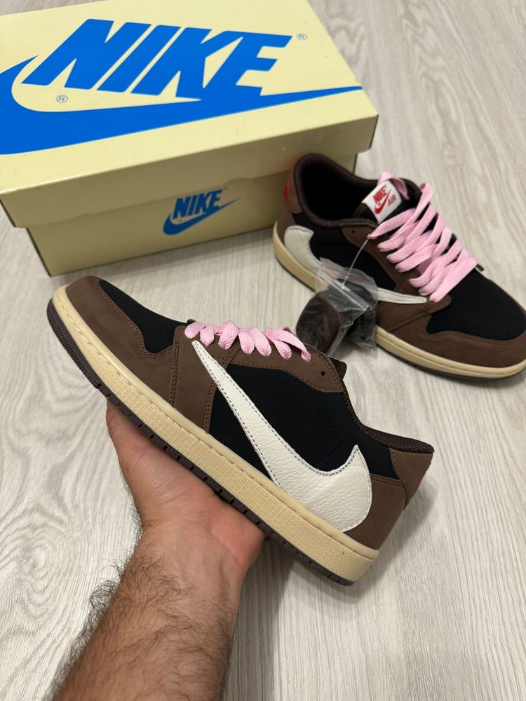 Adidasi AIR JORDAN 1 TRAVIS SCOTT LOW OG |Tenesi din Piele | Model Nou