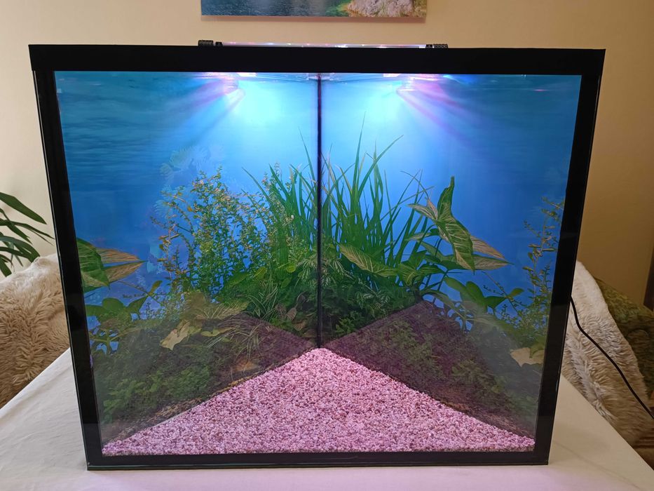 Аквариум за рибки ъглов