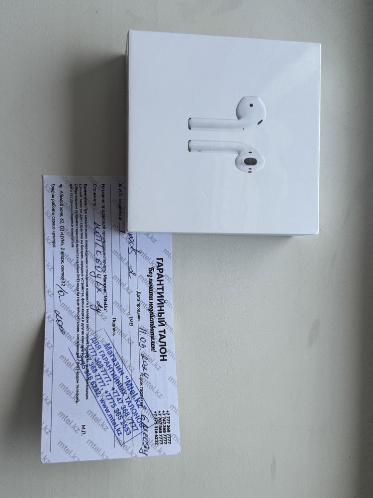 Настоящие AirPods 2 AirPods, не подделка!!!  наушники Bluetooth