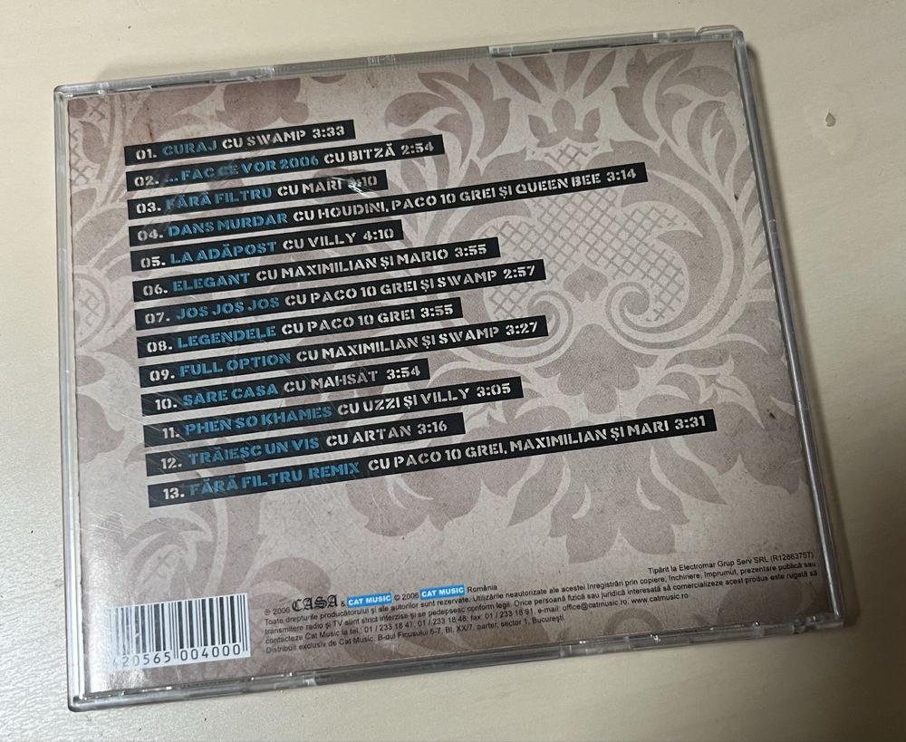 Grasu XXL - Curaj CD rap hip hop romanesc