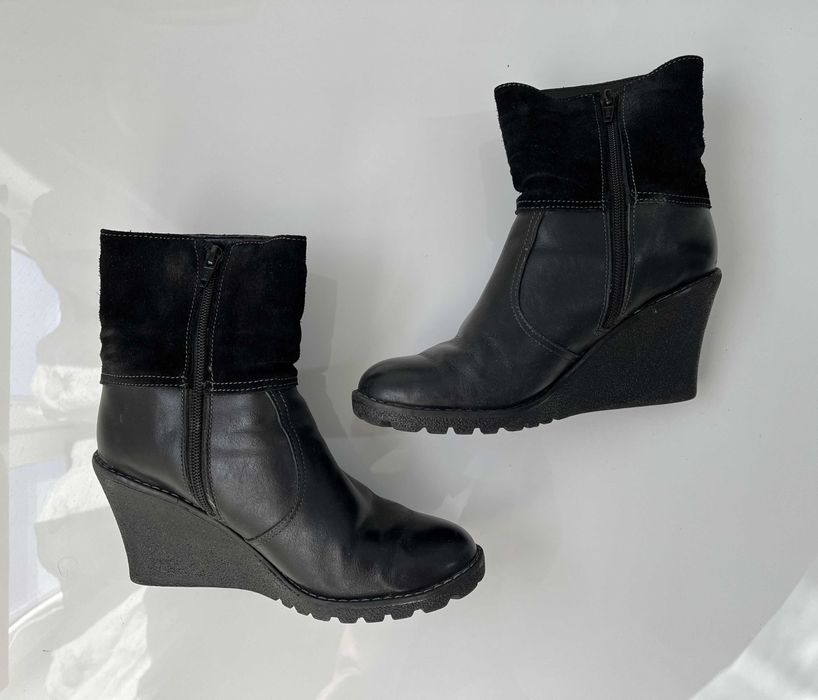 Ghete/cizme piele naturala, talpa ortopedica, dama, negre, marime 37