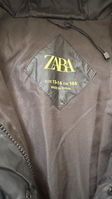 ZARA топло яке за момиче с естествен пух, 13-14 г.