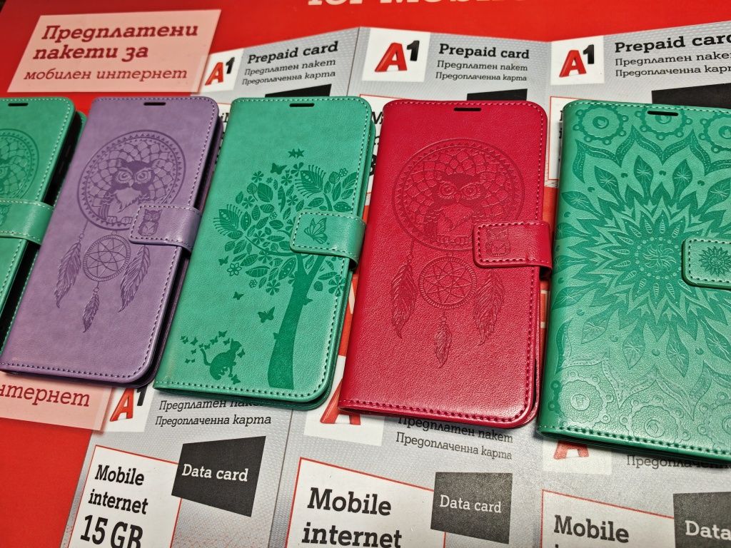 Samsung Galaxy A16 луксозни тефтери и гърбове блестящи и едноцветни
