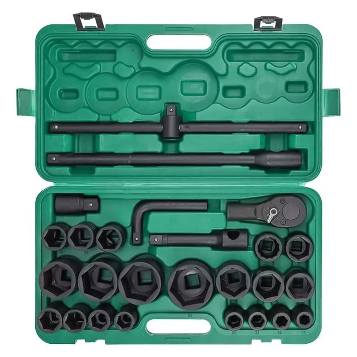 Професионално гедоре за камиони KraftWorld 26 части – тресчотка, удълж