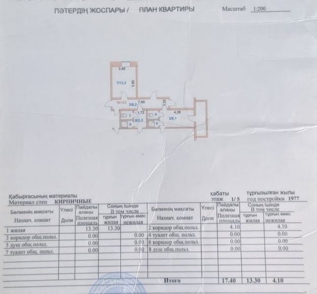 Комната, санузел на двоих.