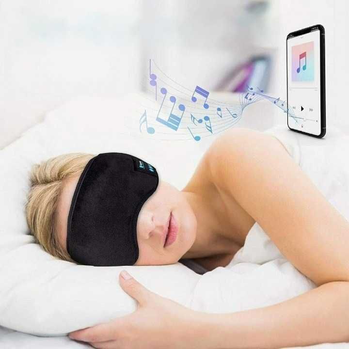 Masca de dormit casti wireless,ajustabila,muzica Bluetooth pentru somn