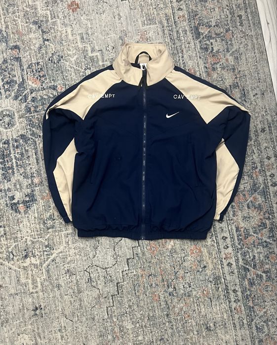 ветровка nike темно синяя-бежевая