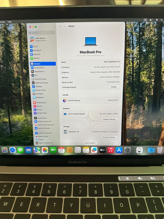 MacBook Pro 2019 A2159 cu touchbar