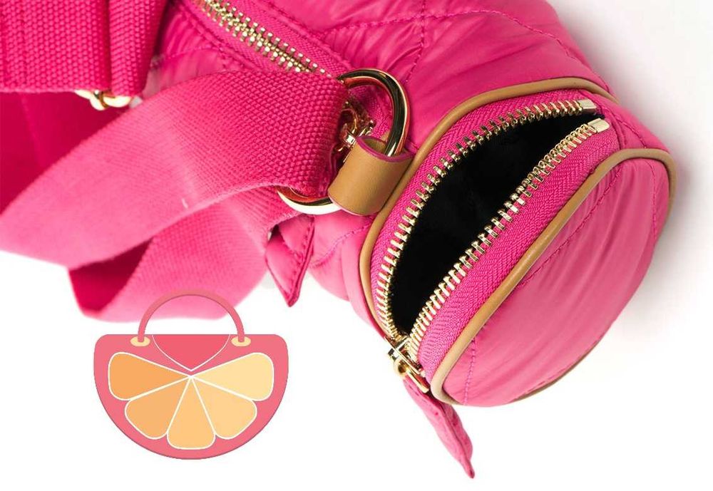 %ПРОМО% JUICY COUTURE – Бонбонено розова чанта 13x26x13 см "HOLLYWOOD"