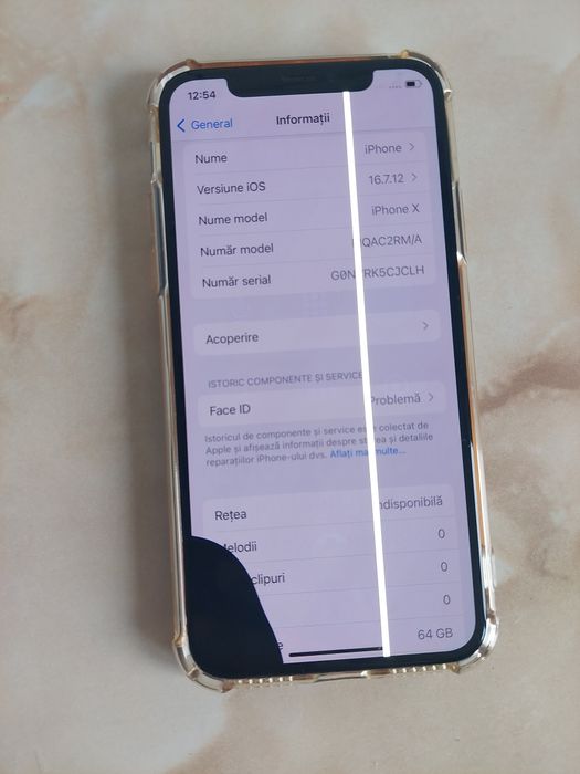 Vând Apple iPhone X de 64Gb Neverlocked perfect funcțional /poze reale