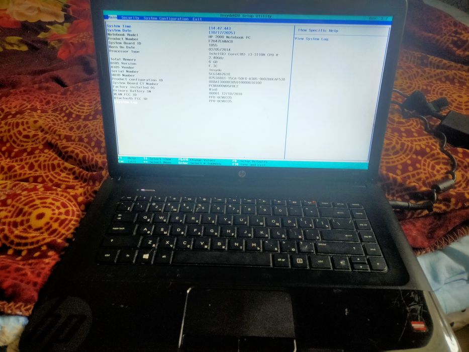 Ноутбук На Запчасти Core i3 3поколение.Озу 6гб
