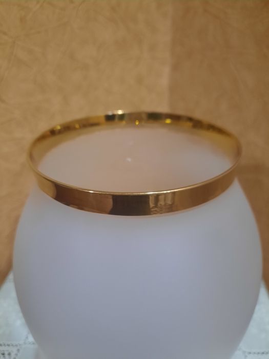 Большая эксклюзивная ваза "BOHEMIA" Чехословакия,  хрустальное матовое