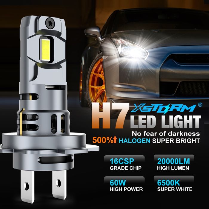SET Leduri H7 , Becuri Auto Led H7 Auto Moto Super White 6500k