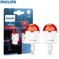 Set 2 Becuri Led Philips T20/7440  Culoare Rosie -Canbus