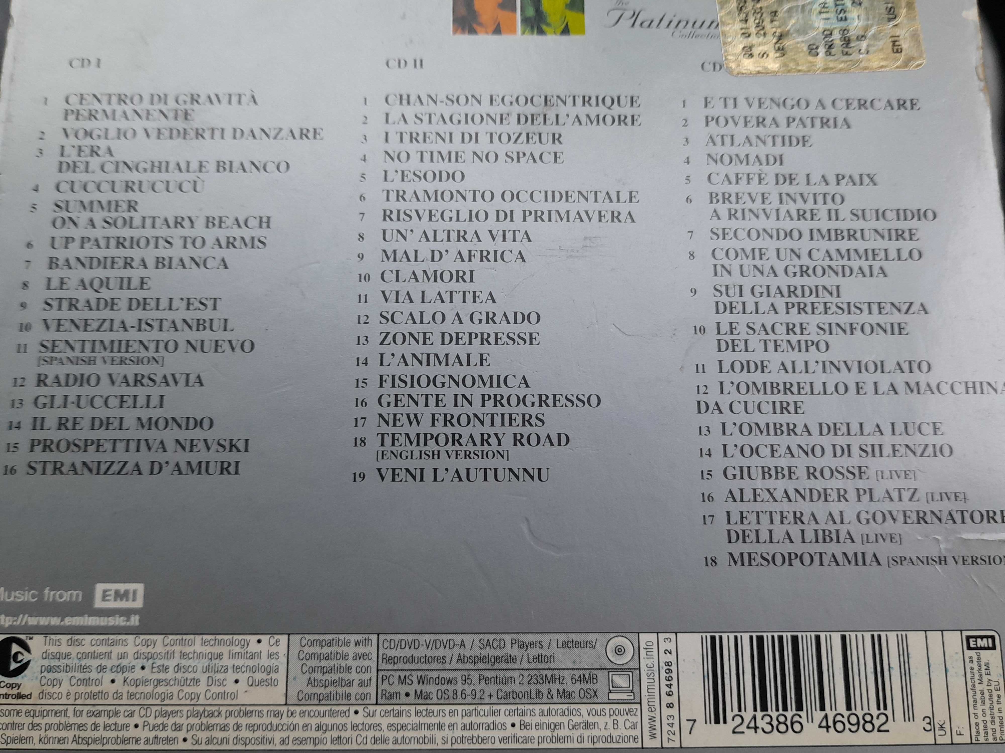 Franco Battiato платинен диск