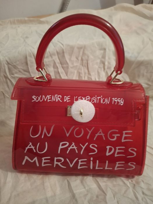 Дамски чанти цветни прозрачни