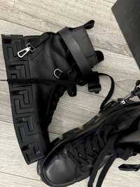 Ghete Versace Greca Labyrinth Leather Boots - marime 41