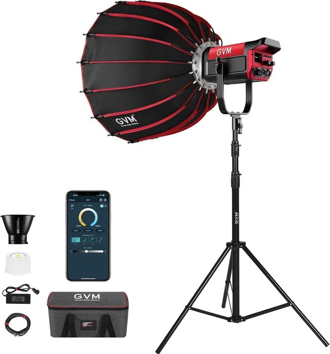 GVM 200W Pro Light + СОФТБОКС 60СМ Постоянно Осветление. ФОТО. ВИДЕО