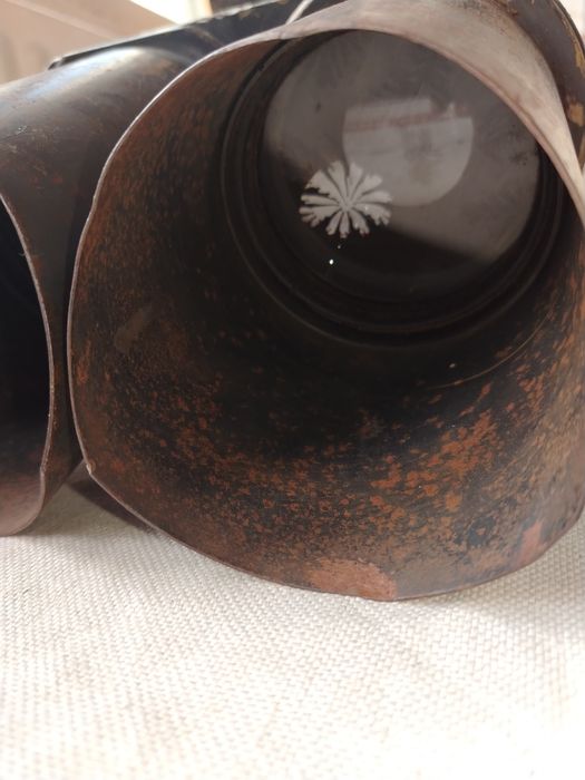 Стар голям немски военен бинокъл D.F.10x80 d.k.L. WWII