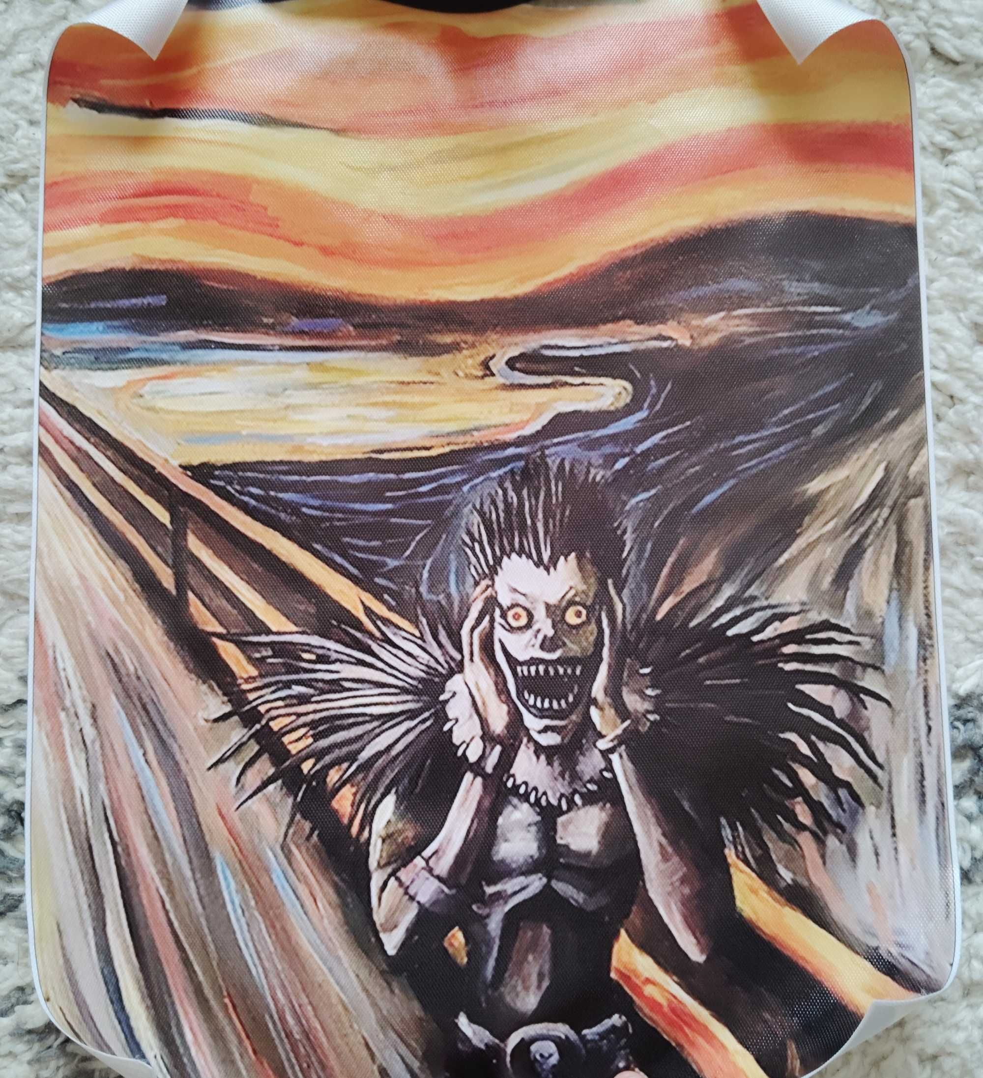 Картина / Принт на Ryuk (от Death Note) и Кермит в стилът на Писъкът