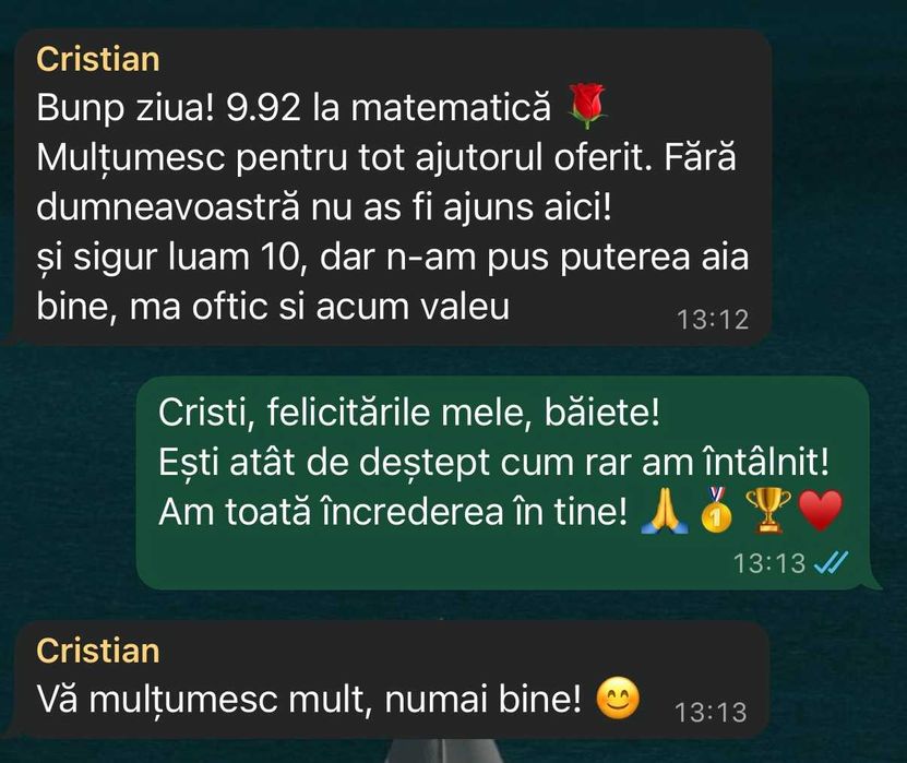 Meditații la matematică și lb.română,  BAC / Evaluarea Națională