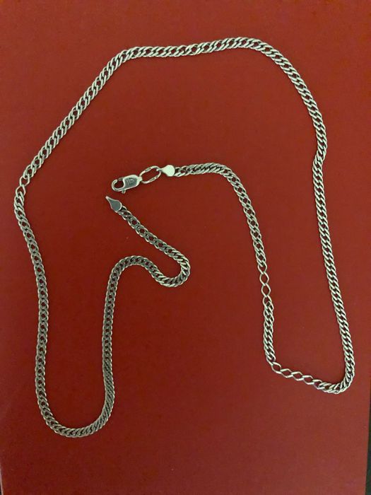 Серебряная мужская цепочка 55 см