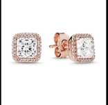 Обеци rose gold по модел на Pandora