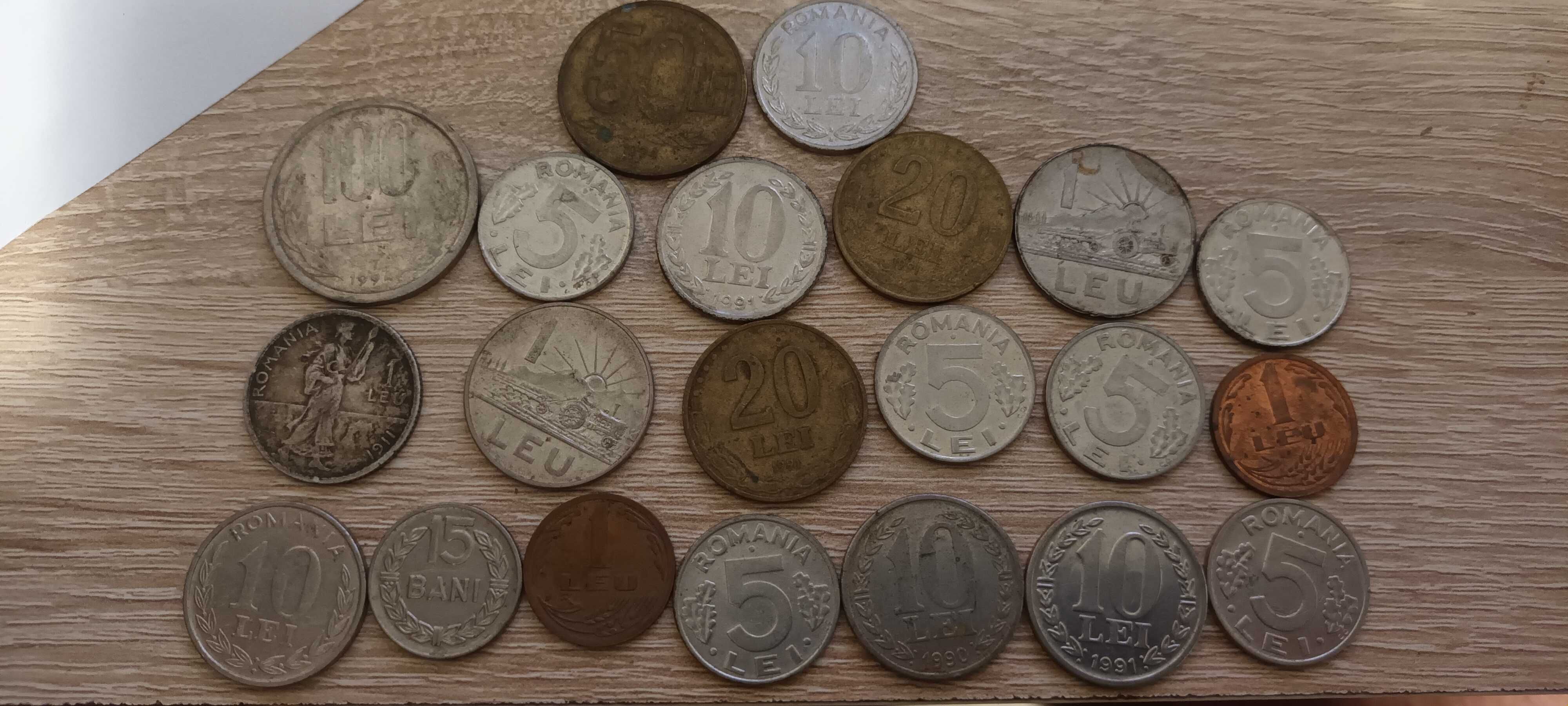 Monede 1 ,5, 10, 20, 50 , 100 lei , ,15 bani