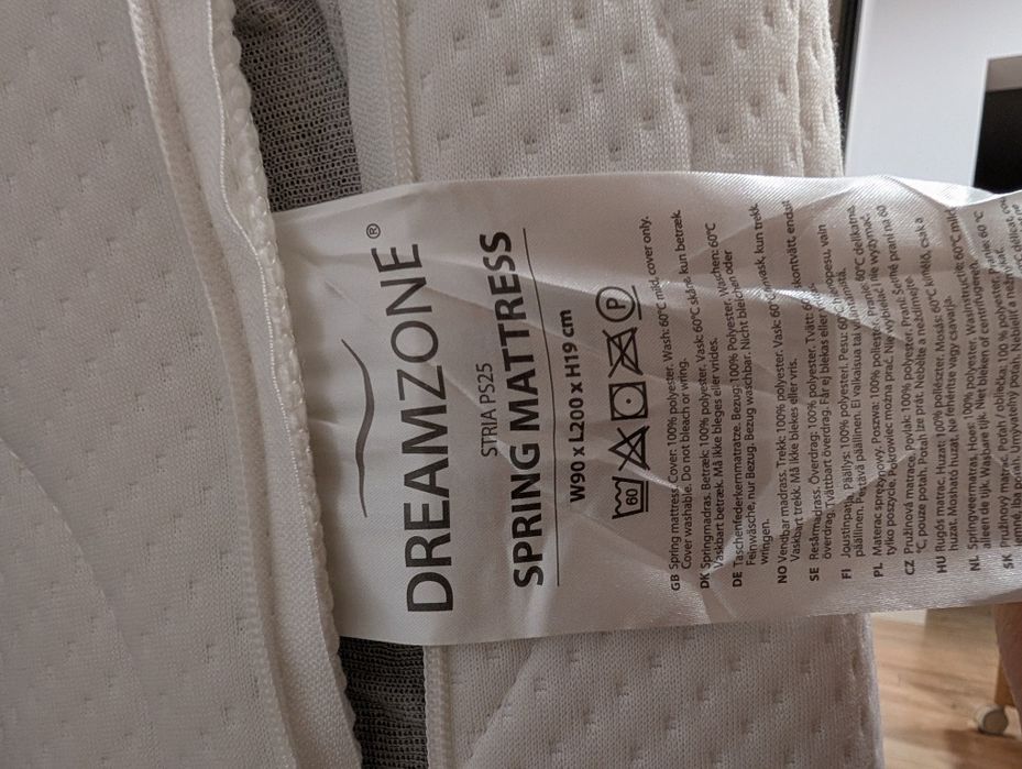 Saltea cu arcur impachetatei 90x200cm Jysk
