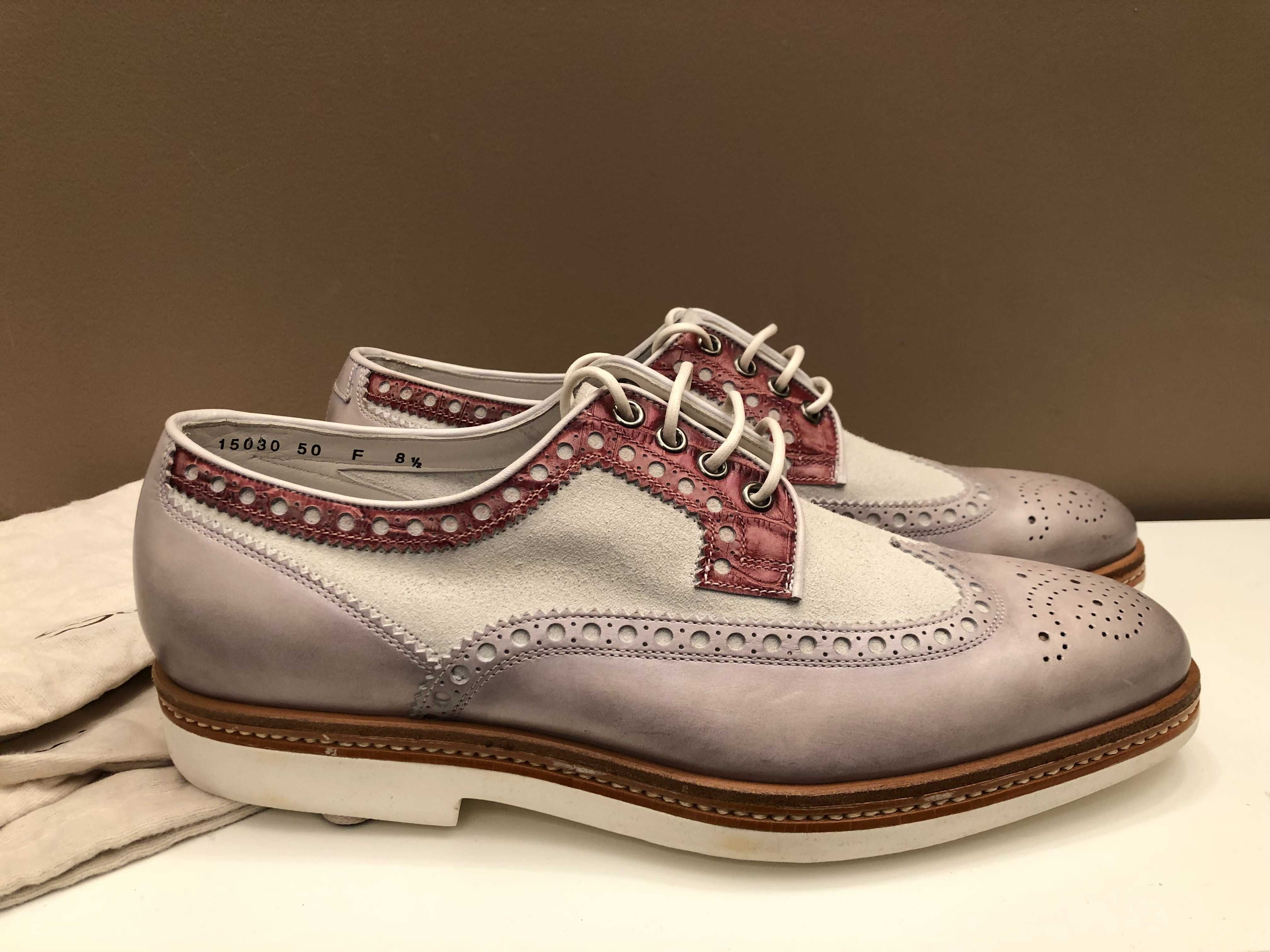 Santoni 42,5 pantofi barbatesti 8,5 italy, autentici, retail 565 euro