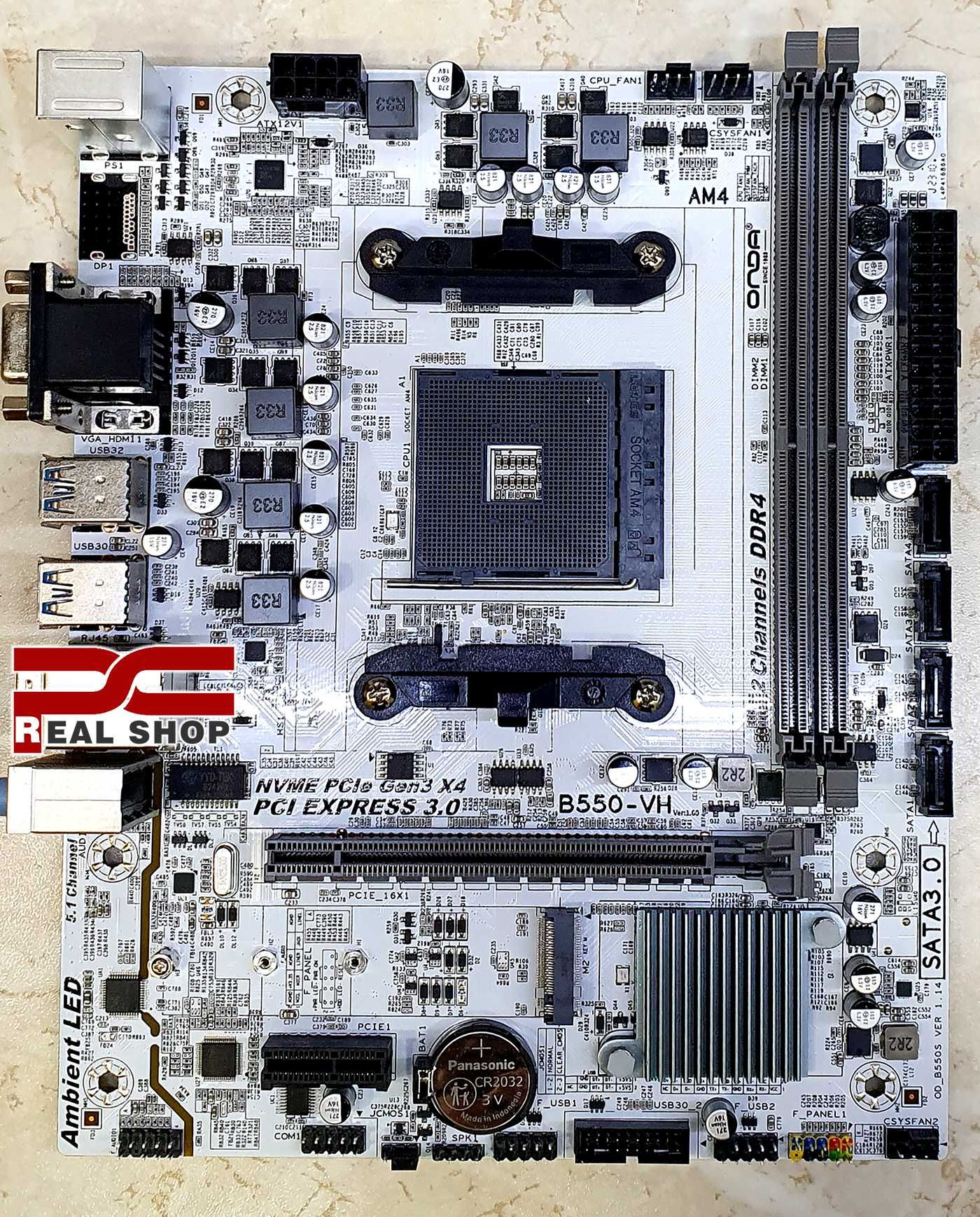 AMD-GAME - ONDA B550-WH + RYZEN 5 5500 + 16GB DDR4 3200 ~i5 12400F