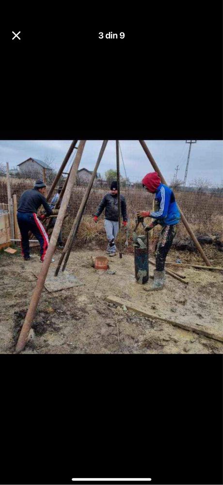 Forat puturi apa fpraj fantani pvc forat mecanizat cu utilaj foreza