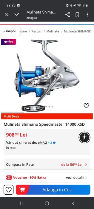 Mulinete crap shimano speedmaster xsd/xsc 14000