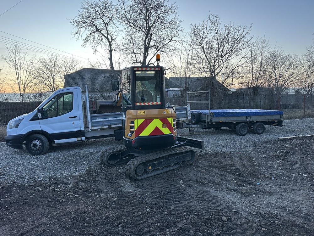 De inchiriat excavator plus basculabilă