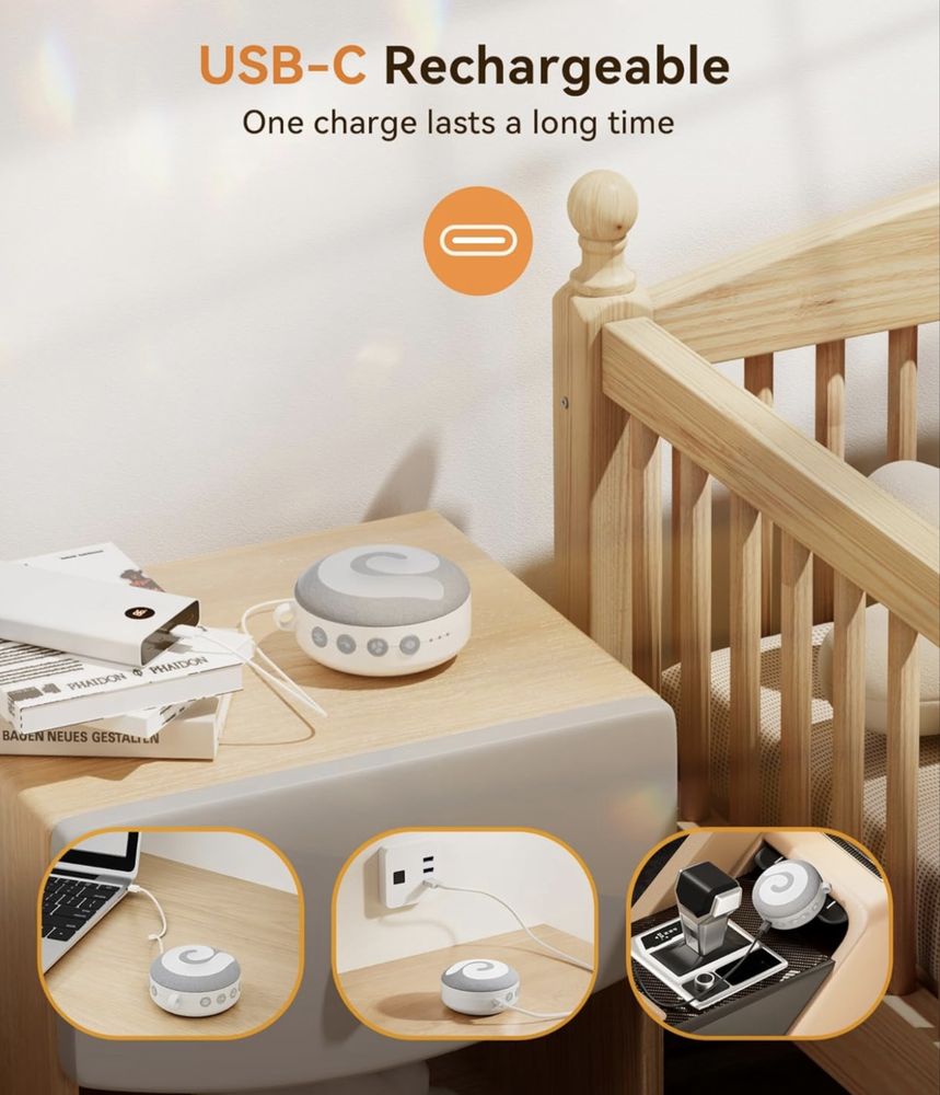 Dreamegg  Sleep Lite D11/USB преносим уред за бял шум/1800Ah/21 звука