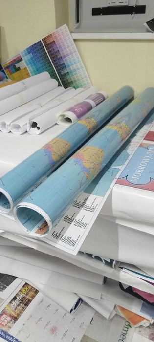 Карта мира на стену - можно писать маркером 150см х 90см