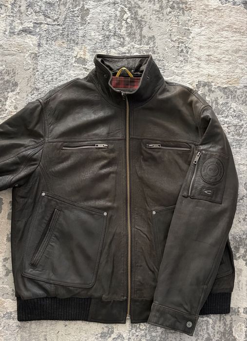 Camel,geacă de piele pt.bărbați,măr.2XL(56)