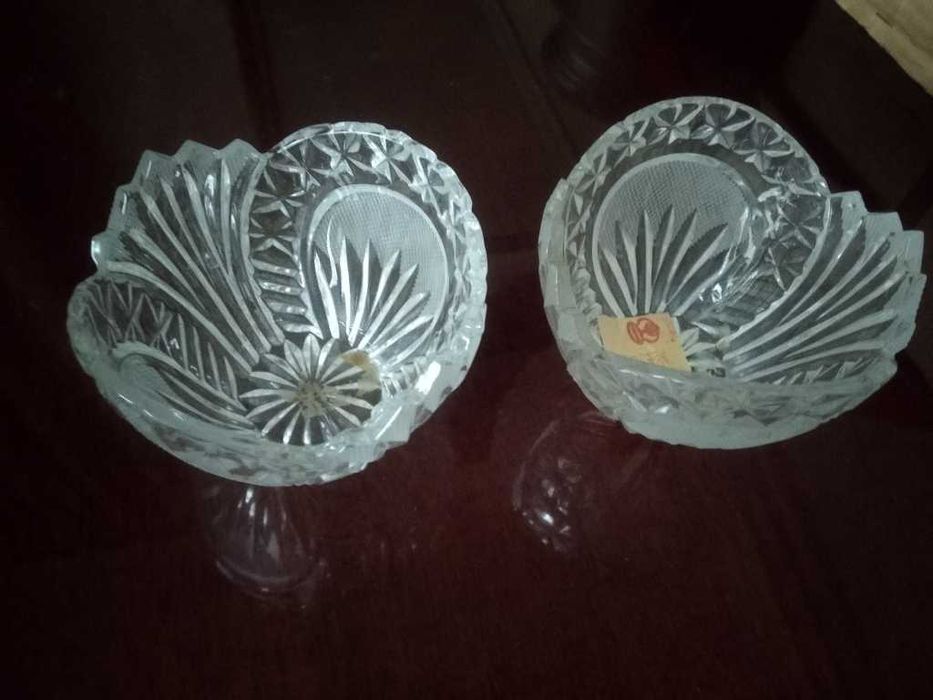 Хрустальные вазочки-салатницы