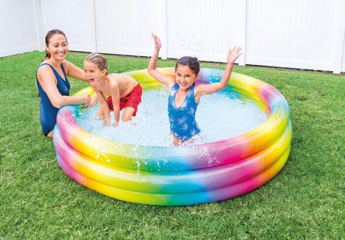 Детски надуваем басейн Intex, среден, 147 x 33 см, 330 литра, PVC, Rai
