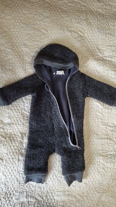 Combinezon lana fiarta, Hbebe, 68 plus cadou caciula lana merinos