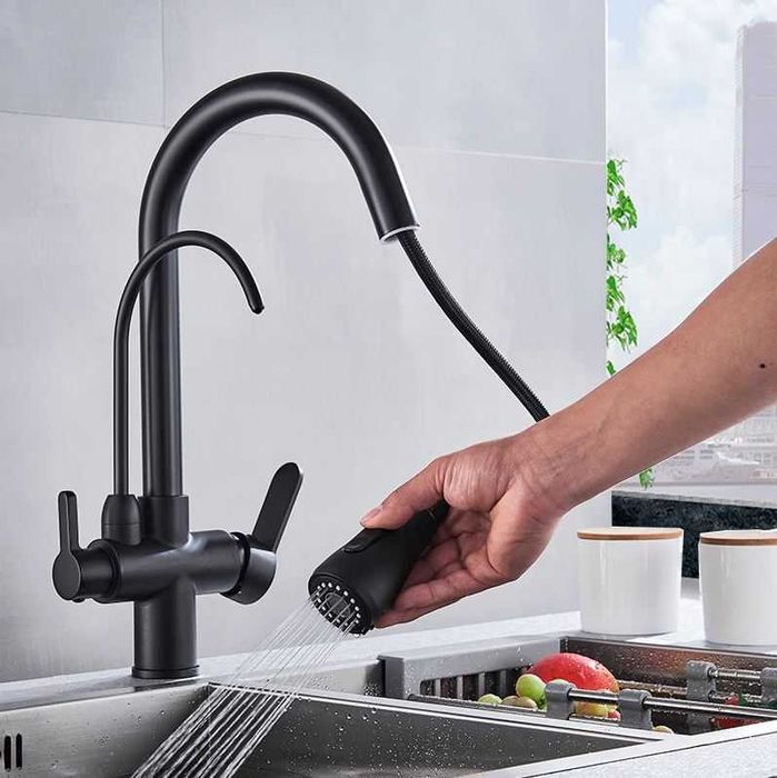 Baterie bucatarie neagra pentru filtru apa Factura/garantie