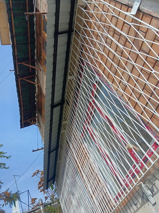 Установка бесшумных  козырков, алиминывые роликов