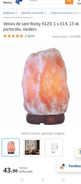 Vând lampa sare Himalaya