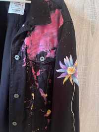 Ръчно нарисувано дънково яке
