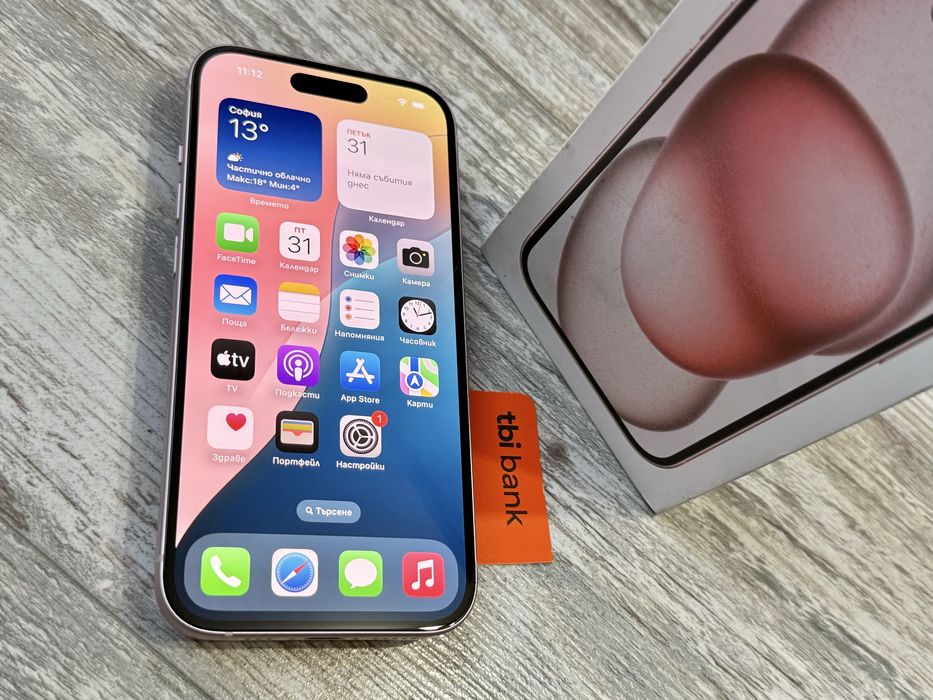 Iphone 15 128 GB Pink 100 % Battery Health Като Нов