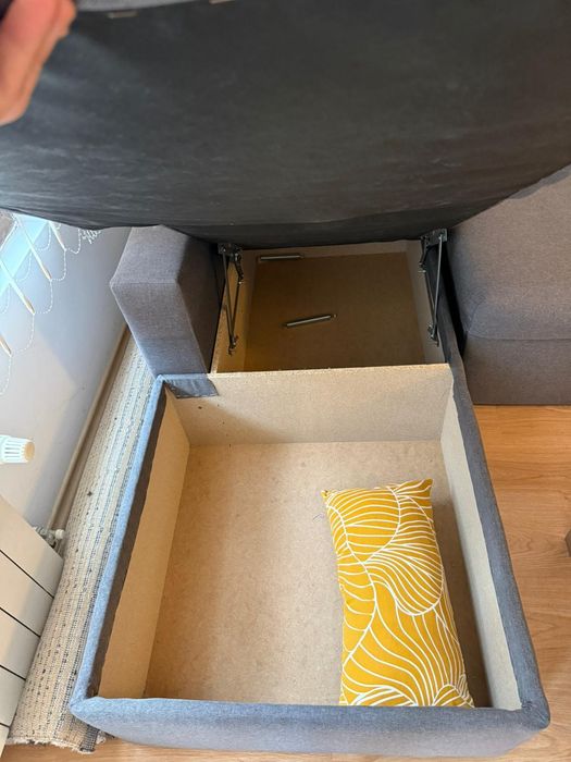 Ъглов диван с лежанка