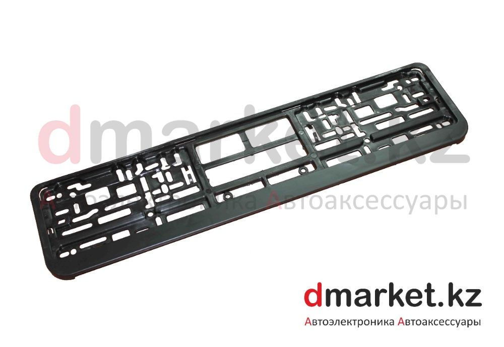 Рамка для номера автомобиля, пластик, черная, универсальная