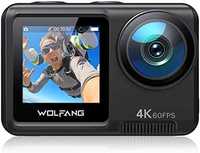 Action Camera 4K 60FPS 24MP WiFi Waterproof Underwater, WOLFANG GA420